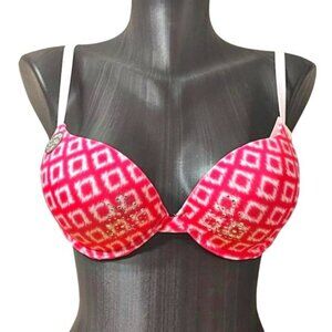 Coral and White Padded Power Push Up